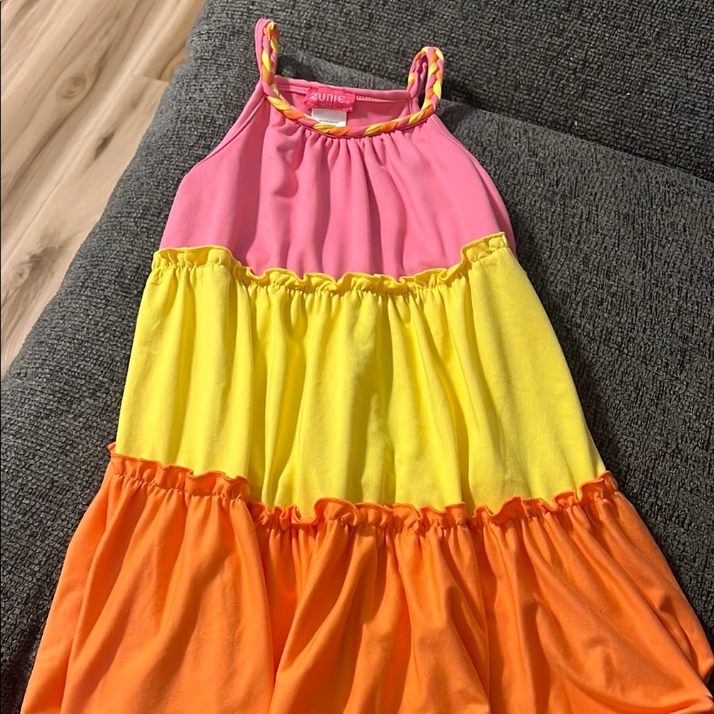 Kids Pink, Yellow, and Orange Dress